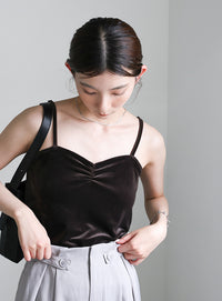 ベロアカップ付きキャミソール【SALE】