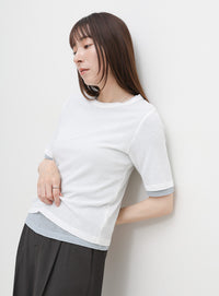 シアーテレコレイヤードＴシャツ