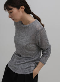 シアーテレコリブロングTシャツ