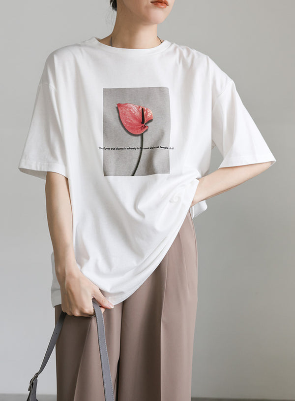 オーバーサイズオリジナルプリントTシャツ