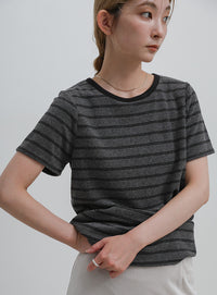 パイルボーダーTシャツ