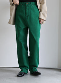 カラーツイルテーパードパンツ