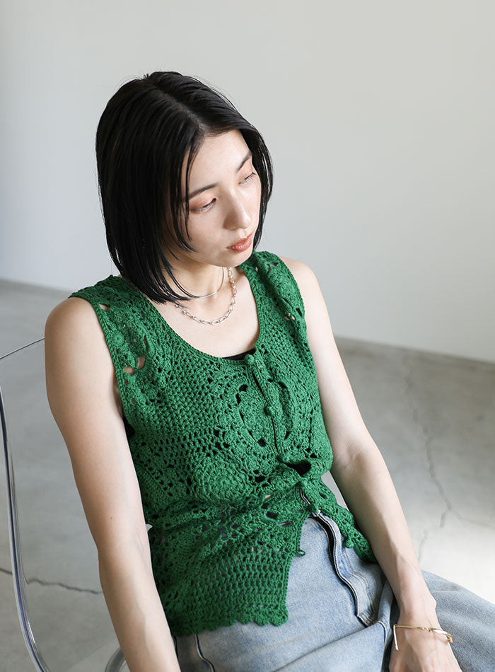 み*き様 Hand made Wool 2wayコンパクトベスト WOOL-CASHMERE V-NECK HYBRID VEST ウールカシミヤVネック