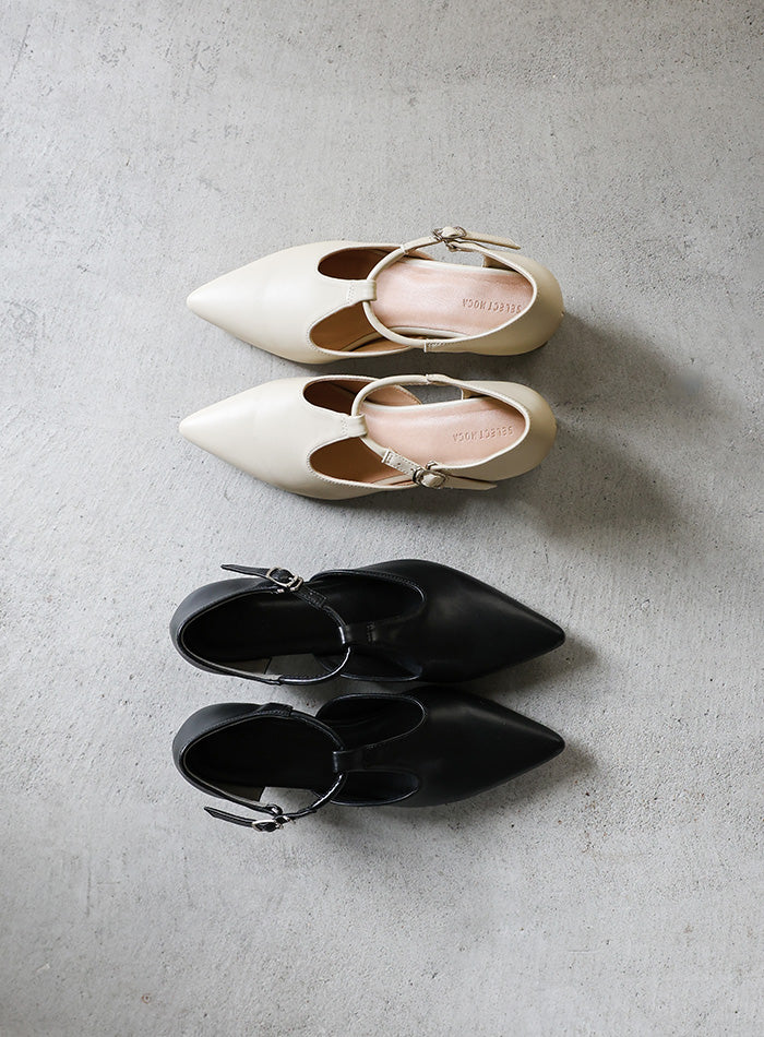 ポインテッドTストラップパンプス – SELECT MOCA