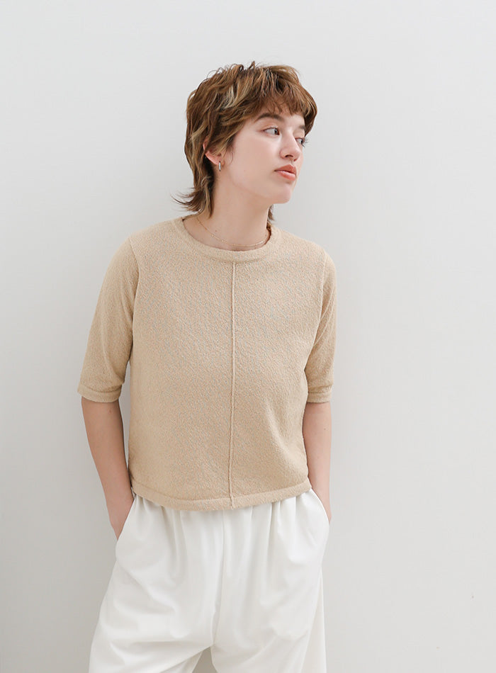 彼のサマーセーター センターラインハーフスリーブサマーニット – SELECT MOCA