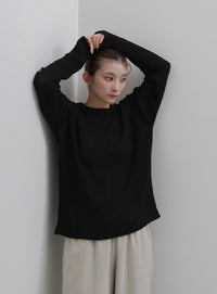 モヘアロールネックトップス