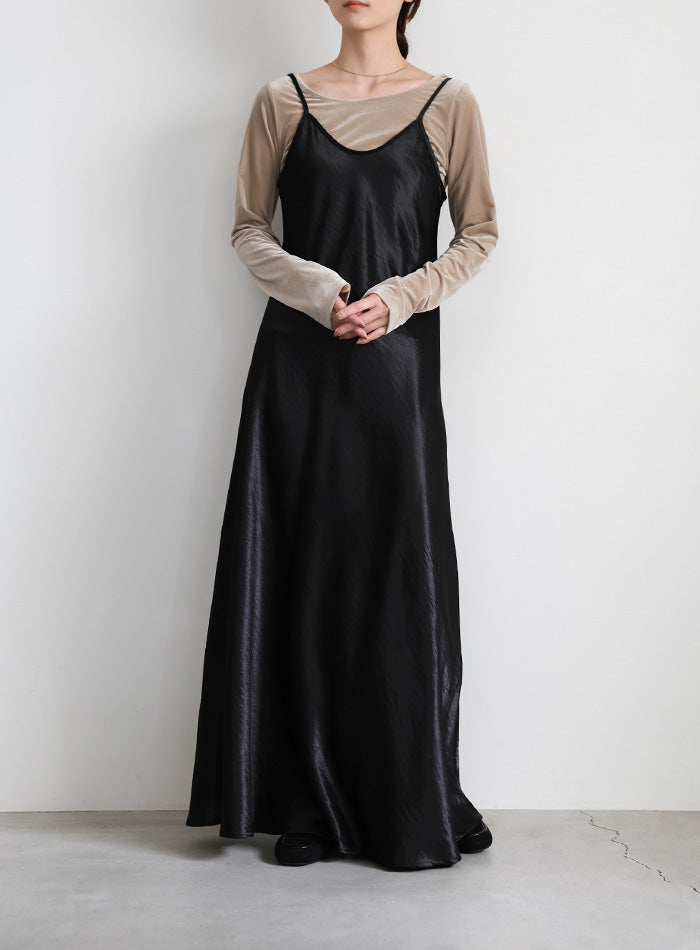 サテンフレアキャミワンピース – SELECT MOCA