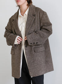 メランジオーバーサイズテーラードジャケット