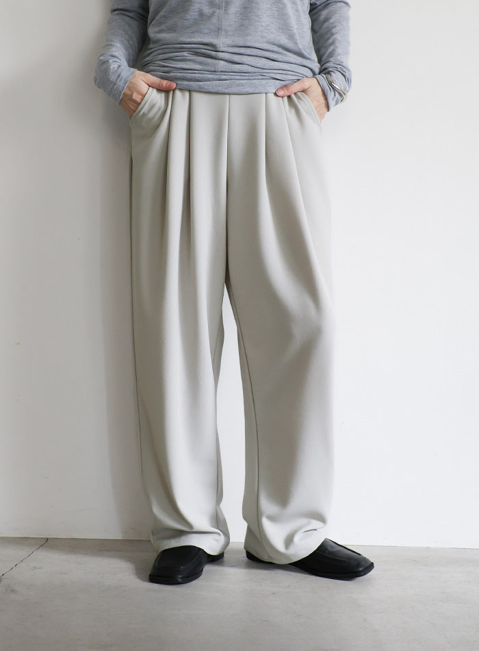 丈長め / カットジョーゼットタックパンツ – SELECT MOCA