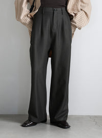 サイドポケットストレートスラックスパンツ