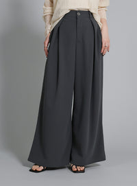 【Et】Tuck Wide Relaxed Pants