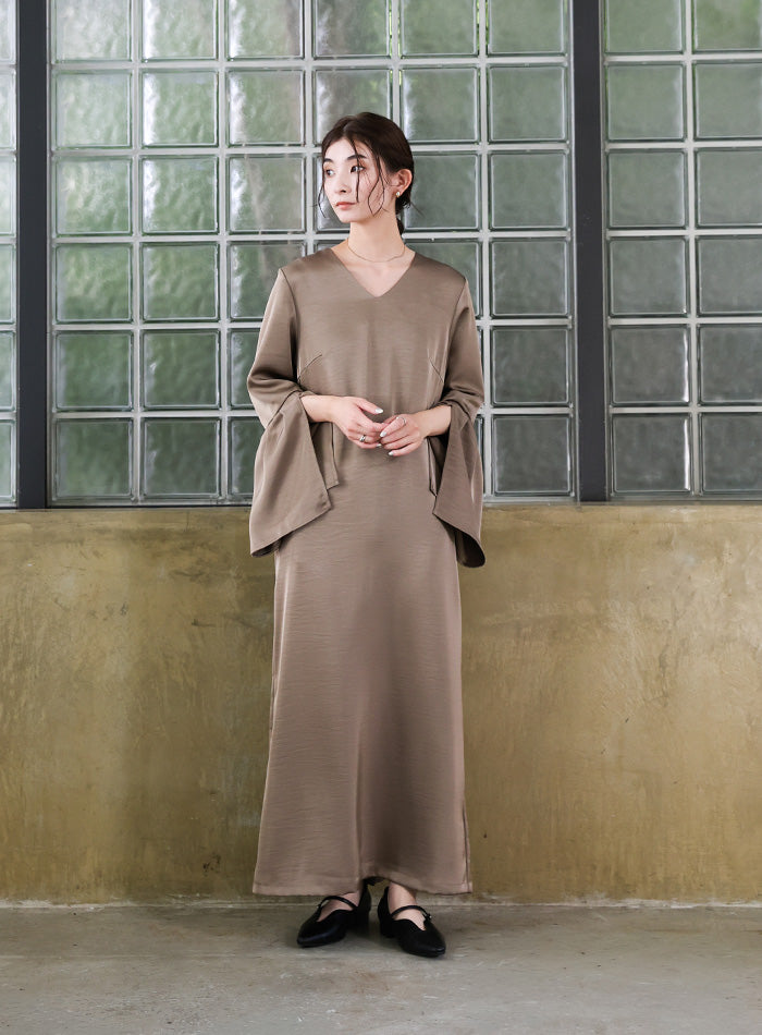 オケージョン/結婚式】スリットスリーブVネックワンピース – SELECT MOCA