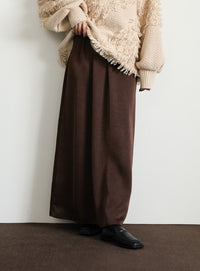 【Et】Satin Washer Narrow Skirt