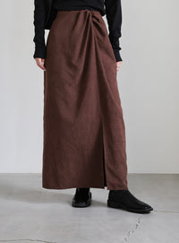 ピーチスキンウエストツイストスカート