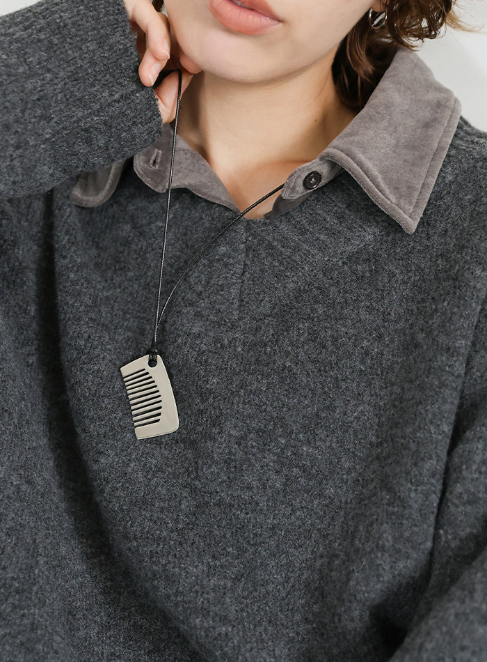 コームモチーフコードネックレス