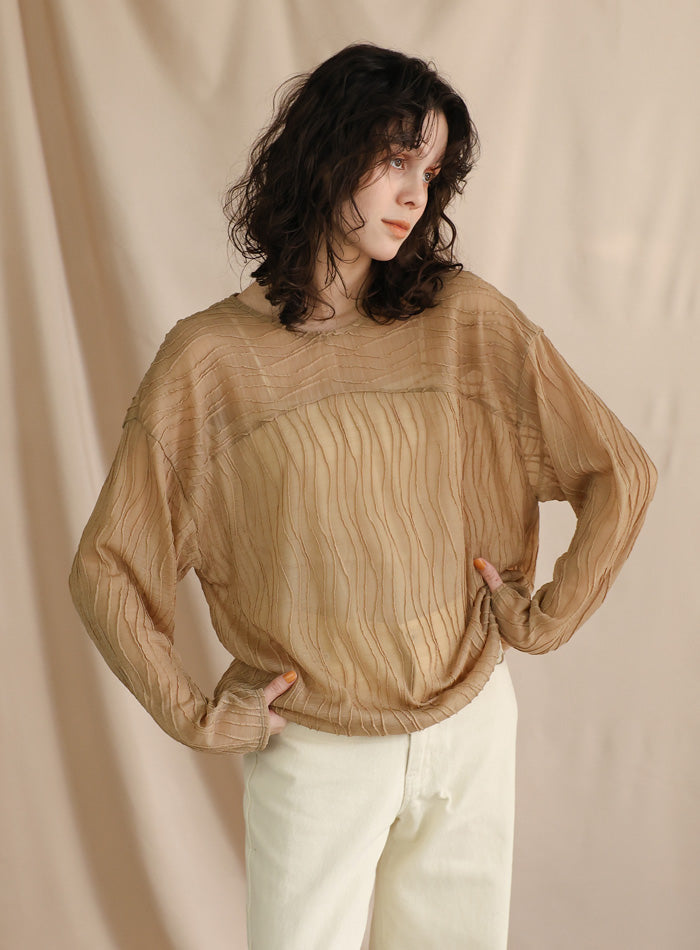 トップス mocha 2wayアシメボタンカットTOPS(M CHARCOAL GRAY