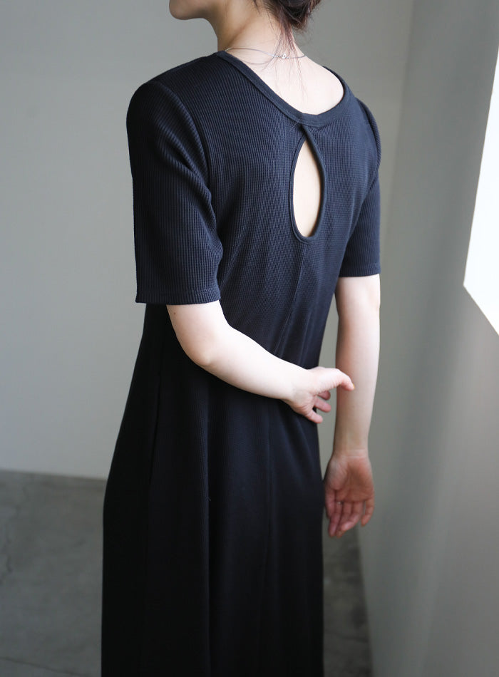 カップ付きセミフレアワッフルワンピース – SELECT MOCA