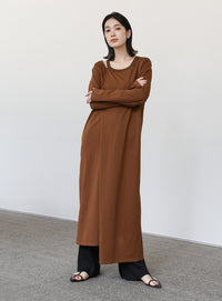 【Et】アシンメトリーネックワンピース