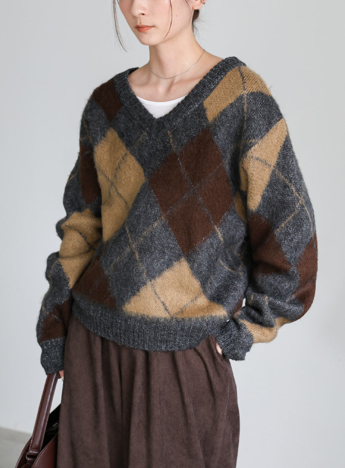 NEIGHBORHOOD モヘア　クルーネックニット　アーガイル toiro モヘア・アーガイル・カーディガン A/W 秋冬 日本製 S M L ユニ