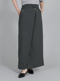 【Et】Wrap Design I-Line Skirt