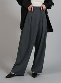 【Et】Relaxd Wrap Wide-Leg Pants