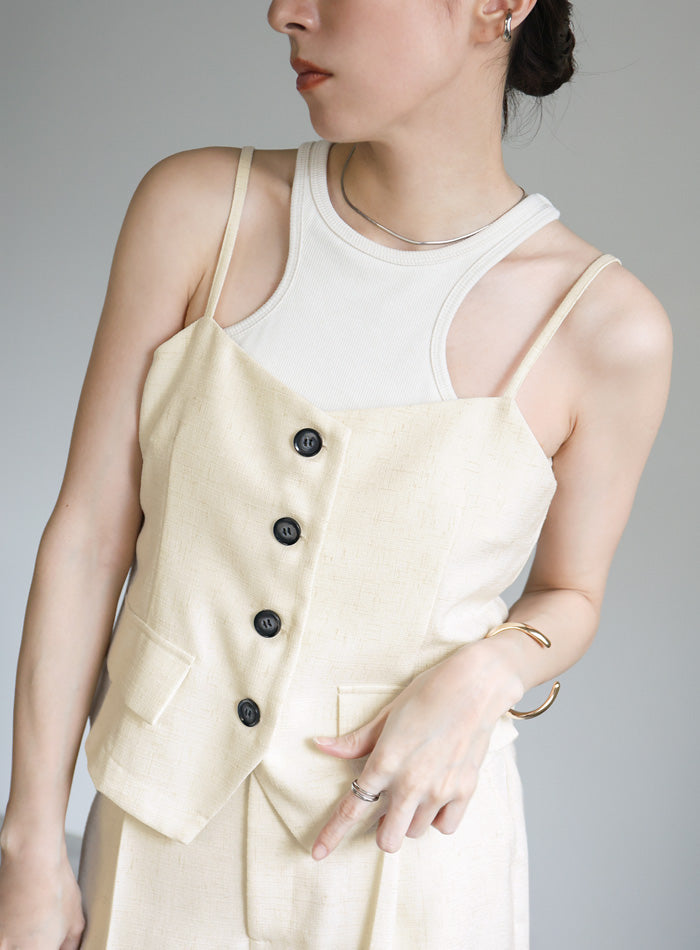 リネンライクハンサムビスチェ【SALE】 – SELECT MOCA