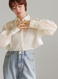 ショートシアーシャツ