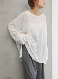 シアーボートネックルーズニット【official限定】