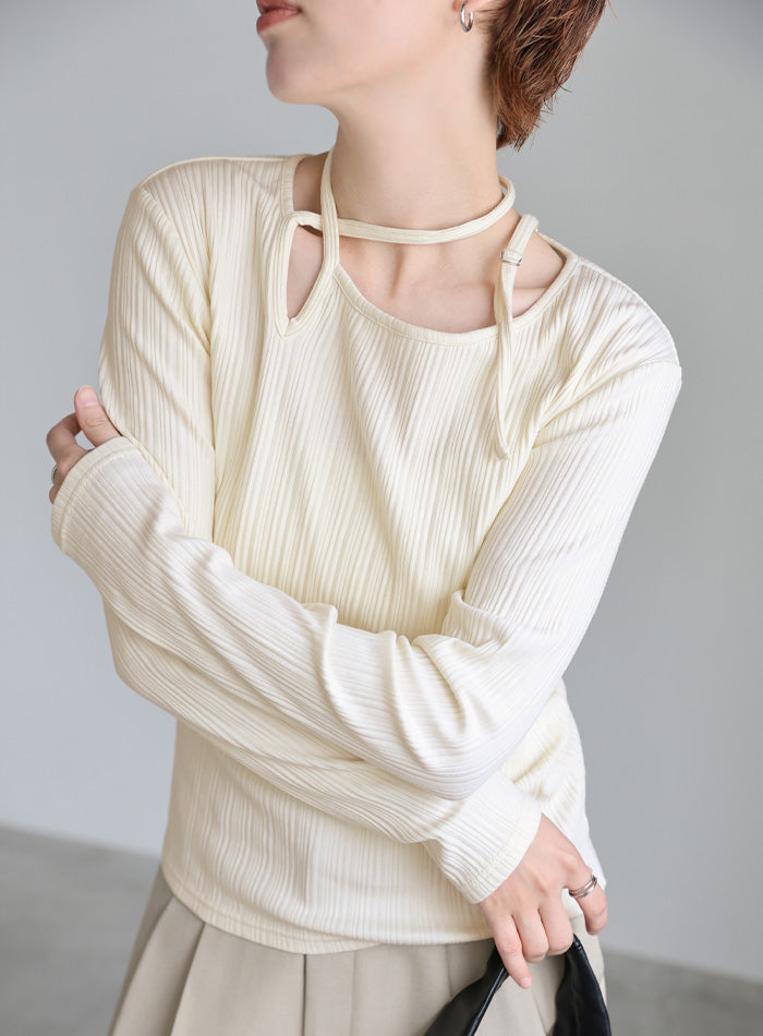 トップス ka17 チョーカーリブトップス – SELECT MOCA