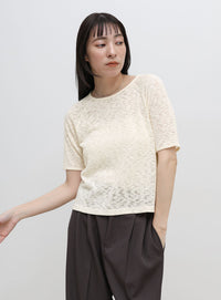 メランジシアーラグランTシャツ