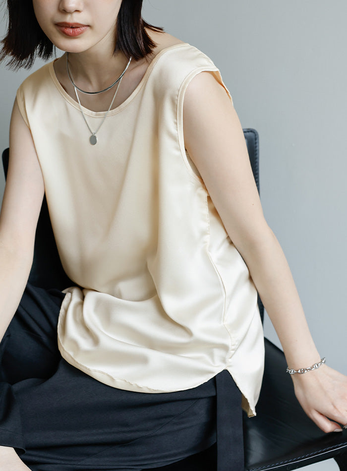 【Et】2WAYサテンタンクトップ