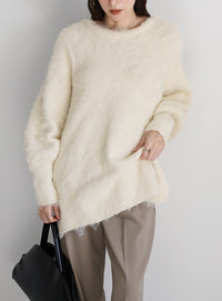 モヘアタッチ2WAYオーバーニット