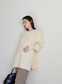 モヘアタッチ2WAYオーバーニット