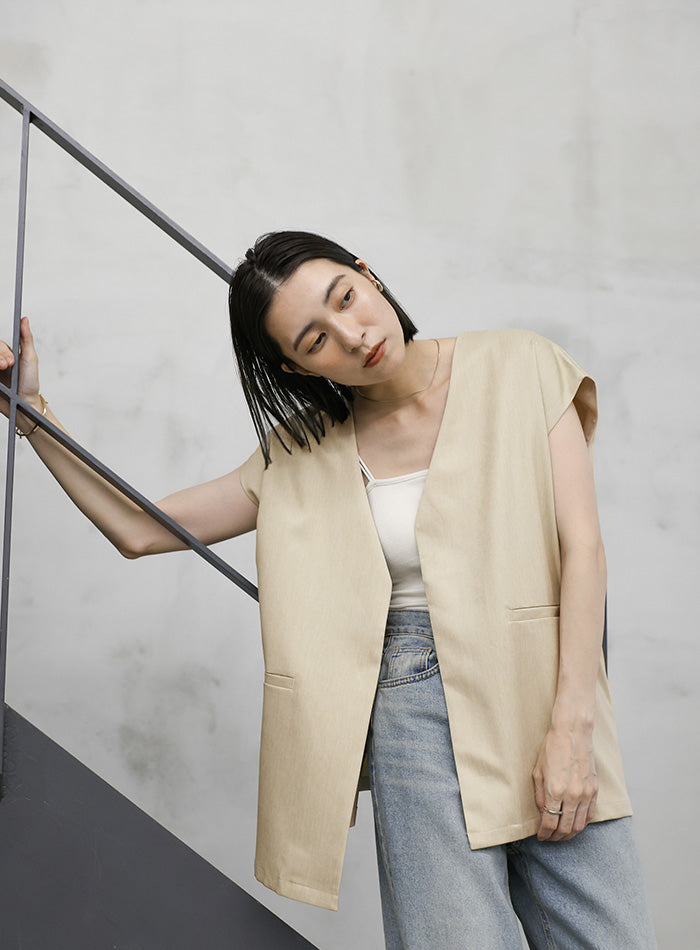 ノーカラーバックタックベスト【SALE】 – SELECT MOCA