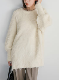 モヘアタッチ2WAYオーバーニット