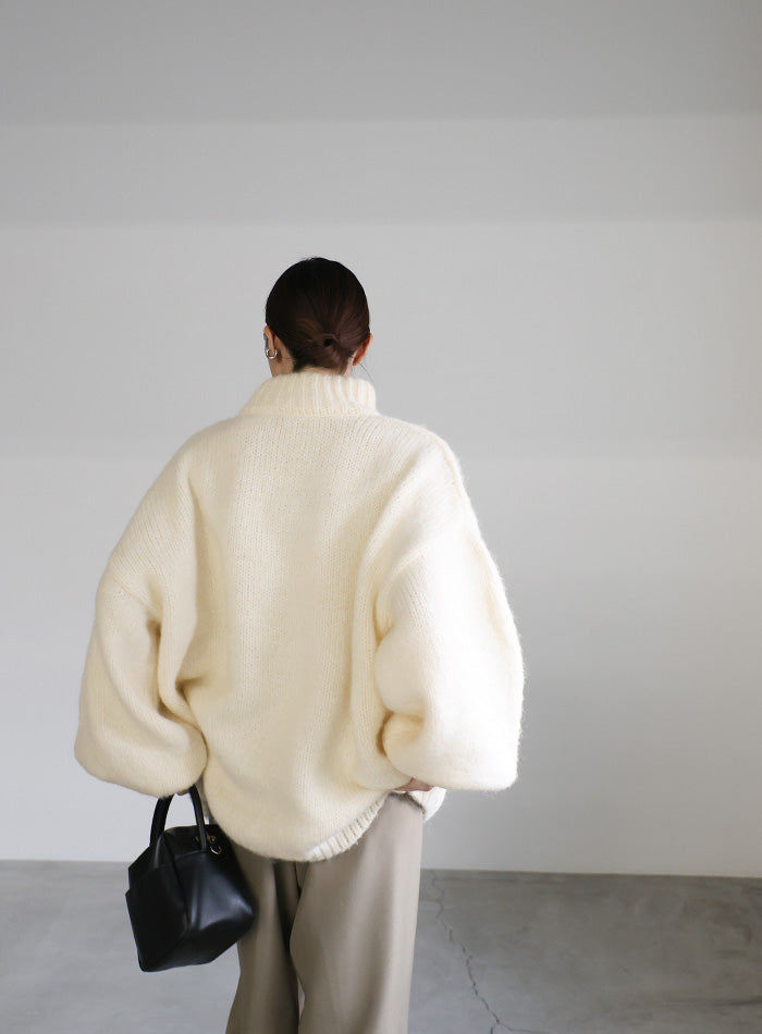 ローゲージハイネックオーバーボリュームスリーブニット【by SON