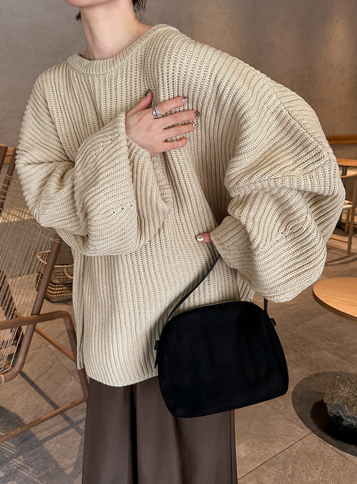 mocaページ サイズ展開あり】ルーズボリュームオーバーニット【by SON