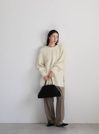 モヘアタッチ2WAYオーバーニット