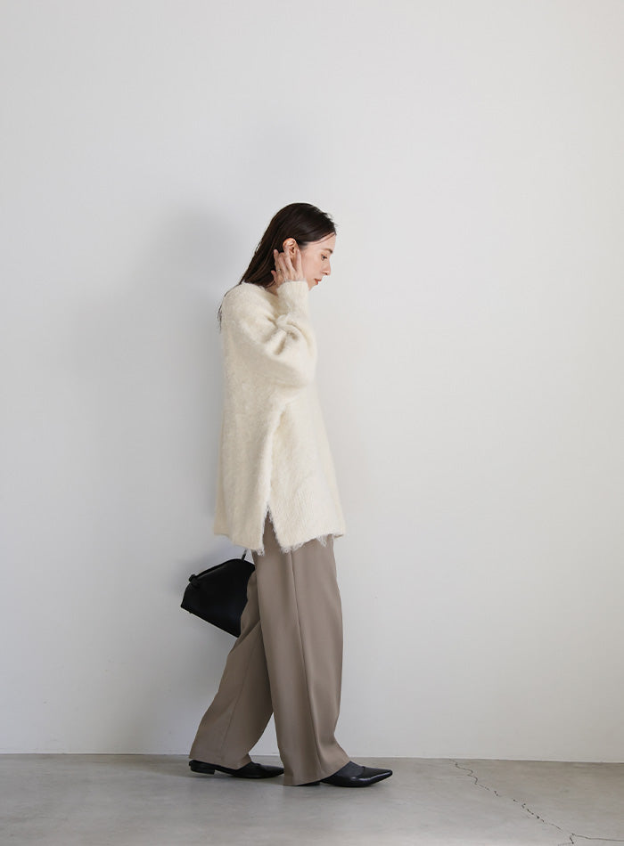 モヘアタッチ2WAYオーバーニット