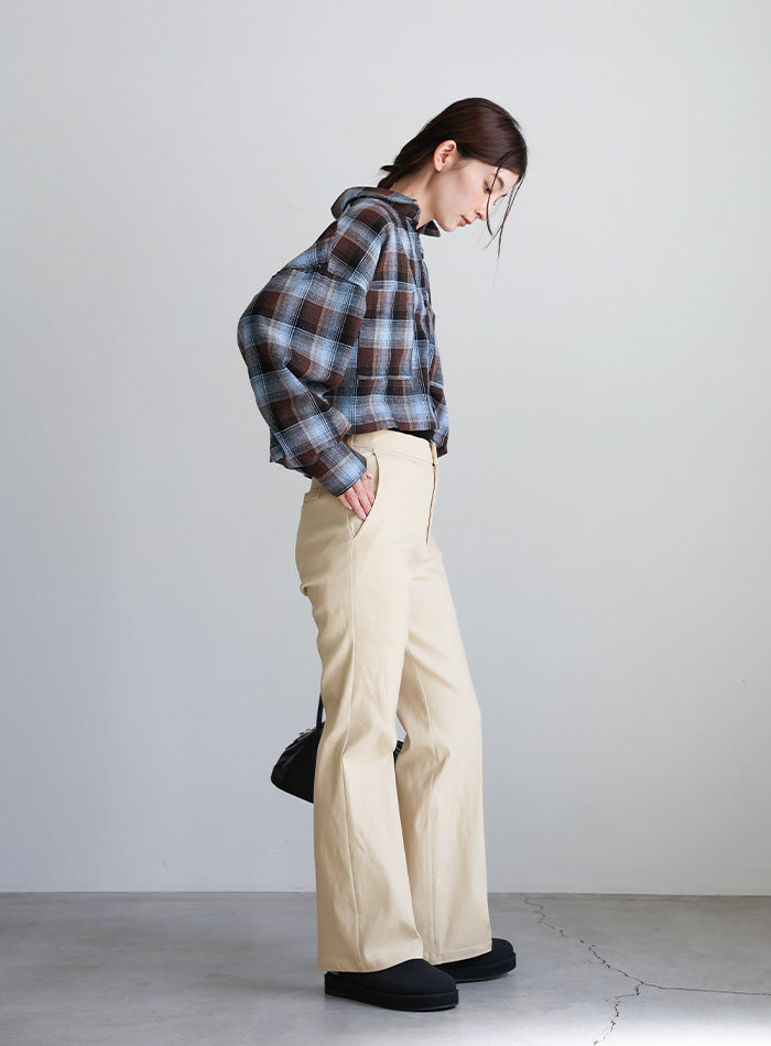 【PREMIUM PANTS】ストレッチフレアパンツ【SALE】