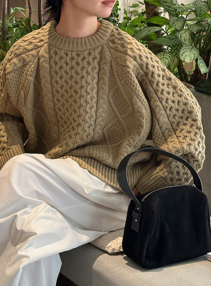 ケーブルニット / ヴィンテージ サイズ展開あり】ヴィンテージライクケーブルニット【by SON