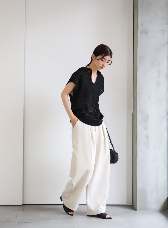 ドロップオープンメッシュニットトップス【SALE】 – SELECT MOCA