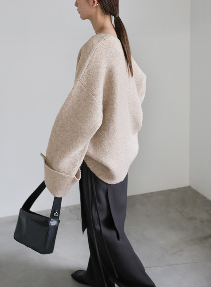 ワイドスリーブVネックニット – SELECT MOCA