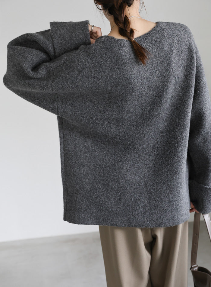 ワイドスリーブVネックニット – SELECT MOCA