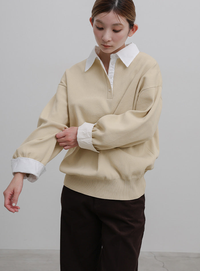 シャツカラードッキングニット – SELECT MOCA