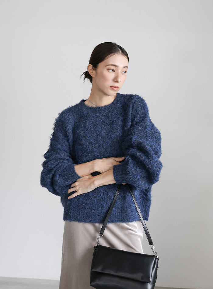 新品　SEA クルーネック　ローゲージ　ニット　ネイビー B：MING by BEAMS（ビーミング by ビームス） セーター ニット