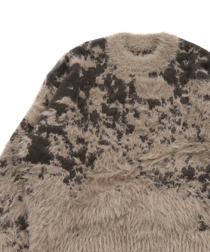 ニュアンスフェザーデザインニット