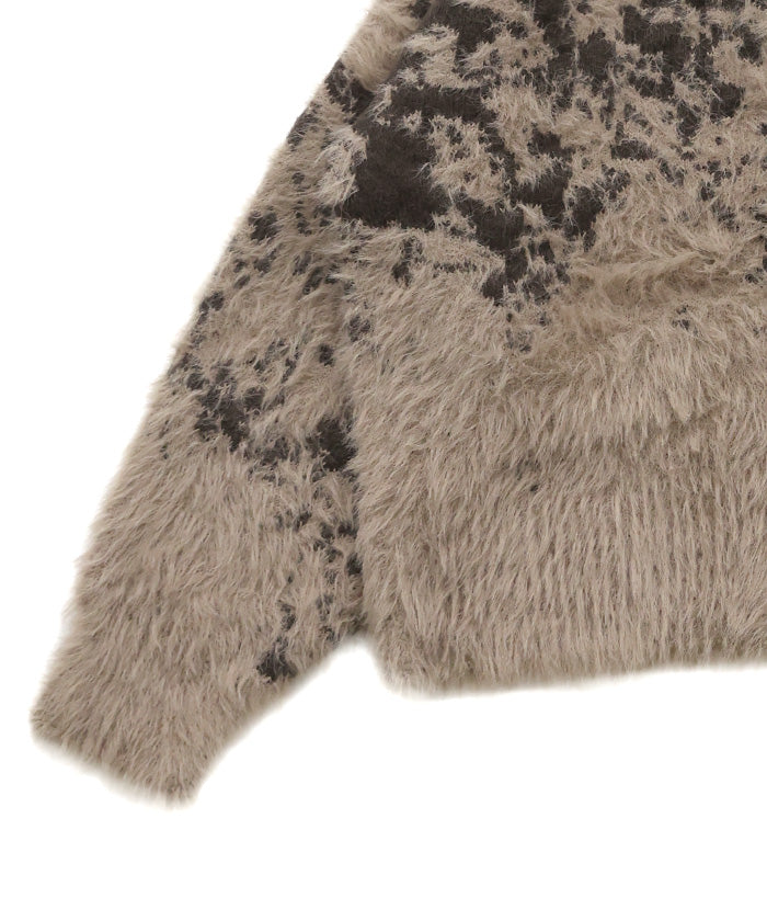 ニュアンスフェザーデザインニット