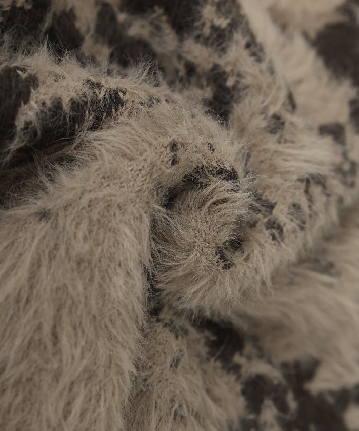 ニュアンスフェザーデザインニット