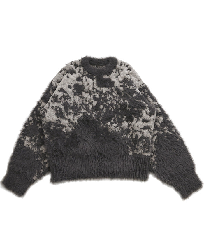 ニュアンスフェザーデザインニット